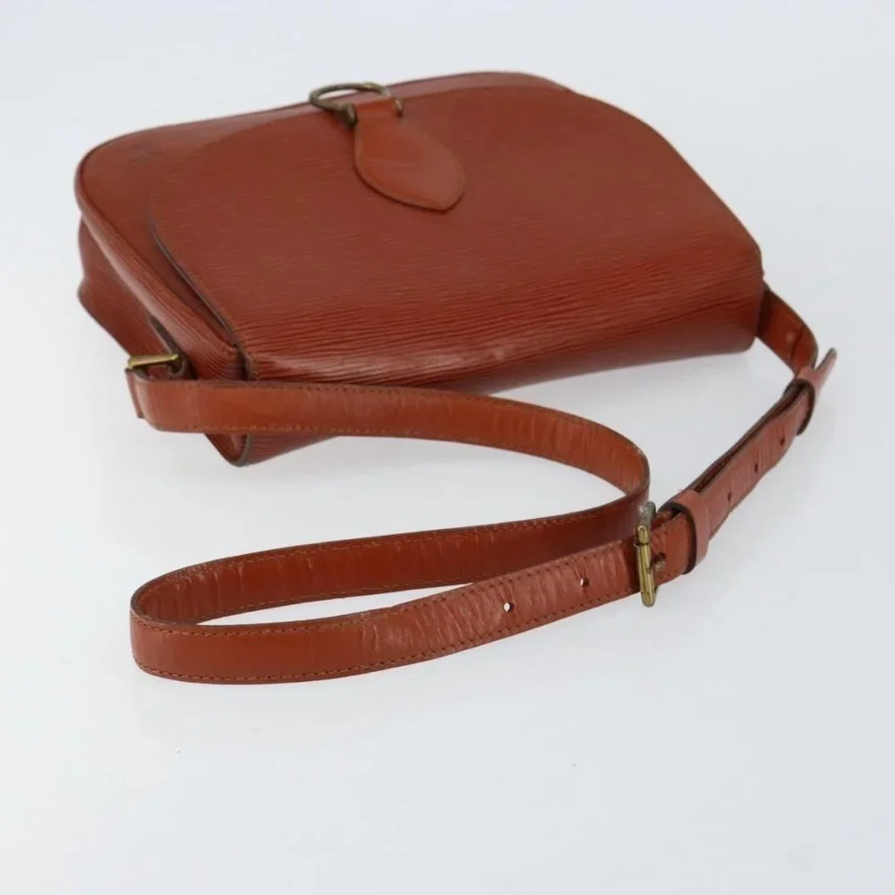 Authentic LOUIS VUITTON Epi Saint Cloud GM Shoulder Bag Brown M52193 LV - Picture 14 of 16